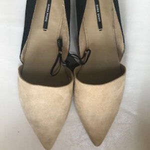 NWT Zara Basic wo Tone Pointy Toe Flat Shoes